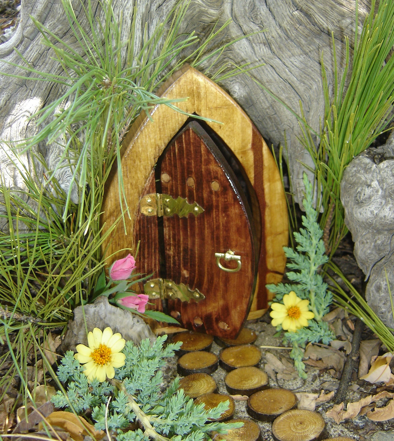 Fairy Door, Gnome Door, Hobbit Door, Elf Door, Troll Door, 7" Tall Open Enchanted Door