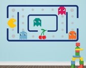Retro Pac Man Vinyl Wall Decal, Video Game Decal, for Kids, Childrens Room - InAnInstantArt