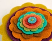 Beautiful Wool Felt Flower Brooch