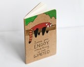 Cute Red Panda Notebook - Handpainted