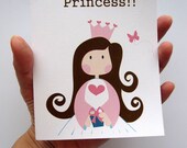 Happy Birthday Princess Card, a Cute happy Birthday Princess Birthday card