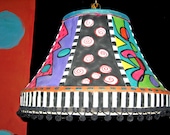 Hand painted Swag Lamp Shade