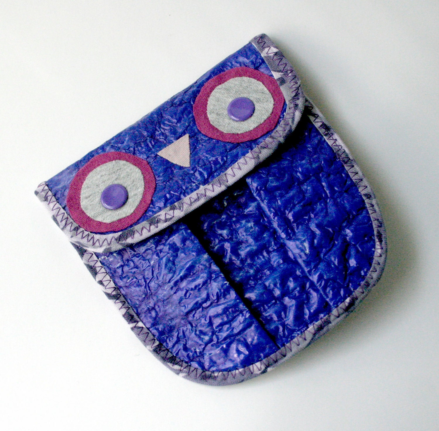 Eco Owl Coin Purse made from Fused Plastic Bags