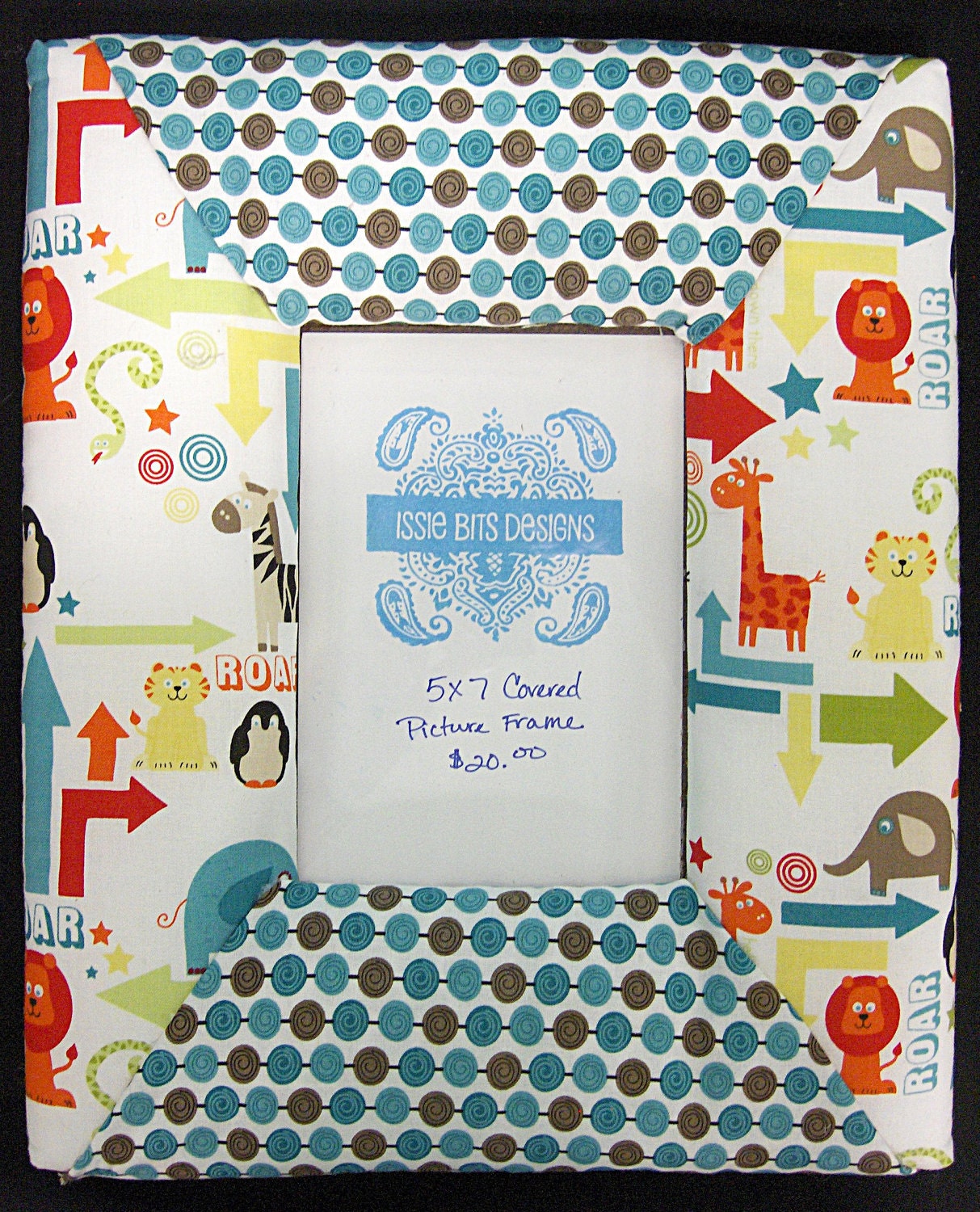 Alphabet Soup 5x7 Covered Picture Frame (Ready to Ship)
