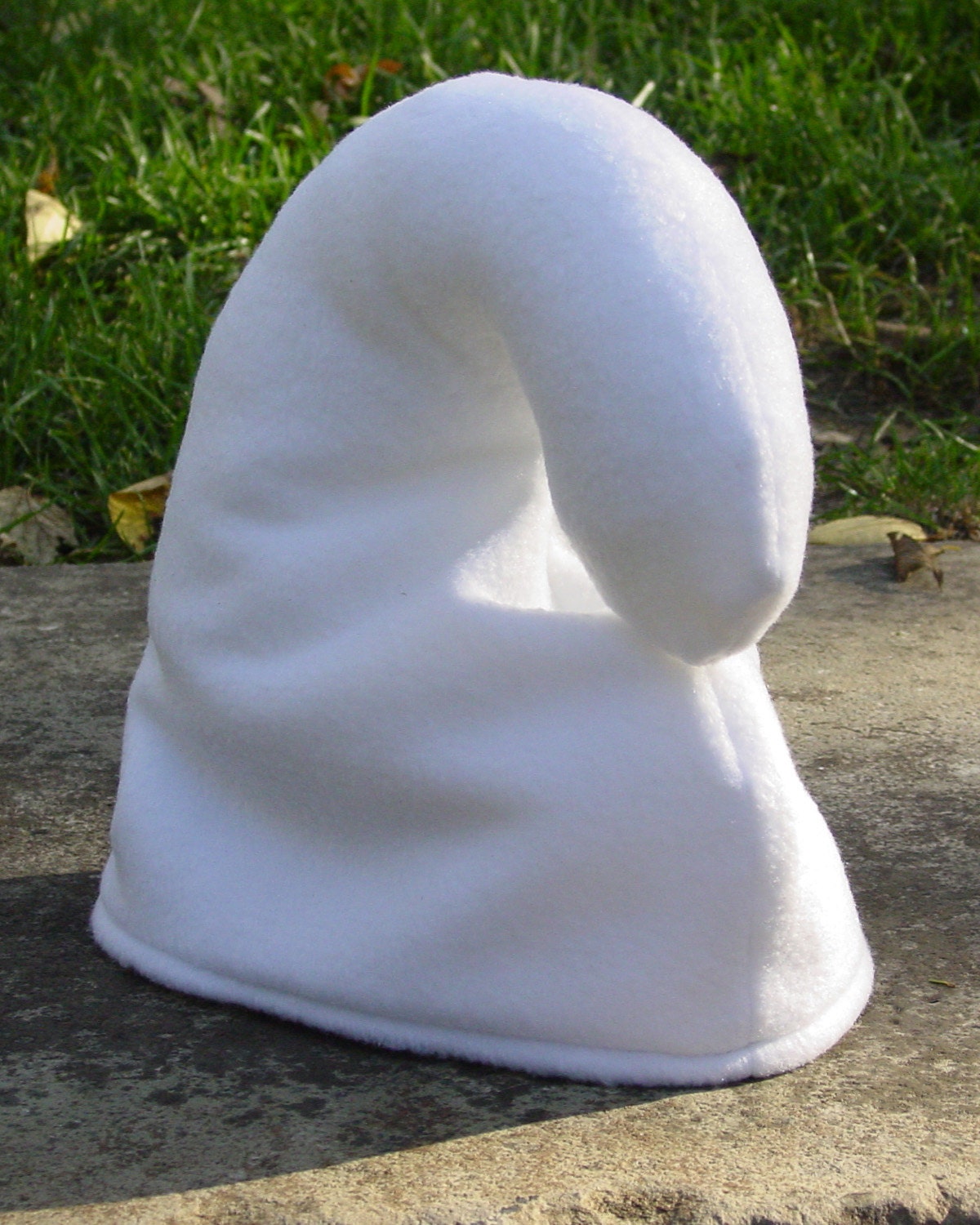 White Fleece Smurf Hat