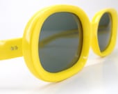 Vintage1970s Yellow Sunglasses Eyewear Frame Italy