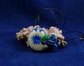 Arctic Water Nautilus Necklace - Handmade Polymer Clay Jewelry