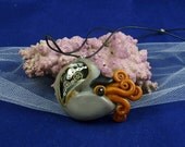 Steampunk Nautilus Necklace - Handmade Polymer Clay Jewelry