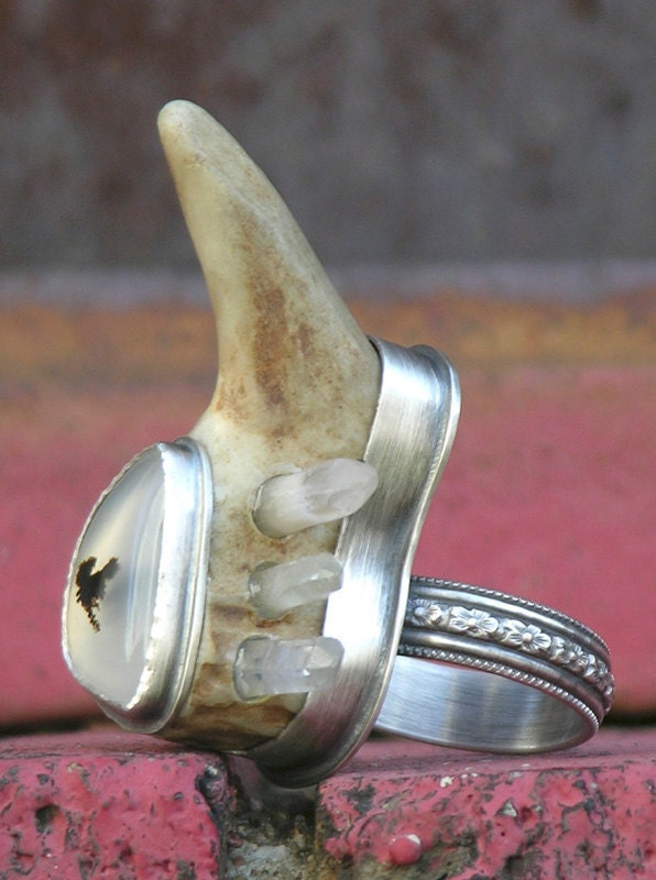 On Hold For alexandra weinert Winter Deer Talisman Ring Do Not Buy