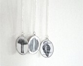 Illustration Necklace/ Birdie On A Twig/ Beautiful And Proud