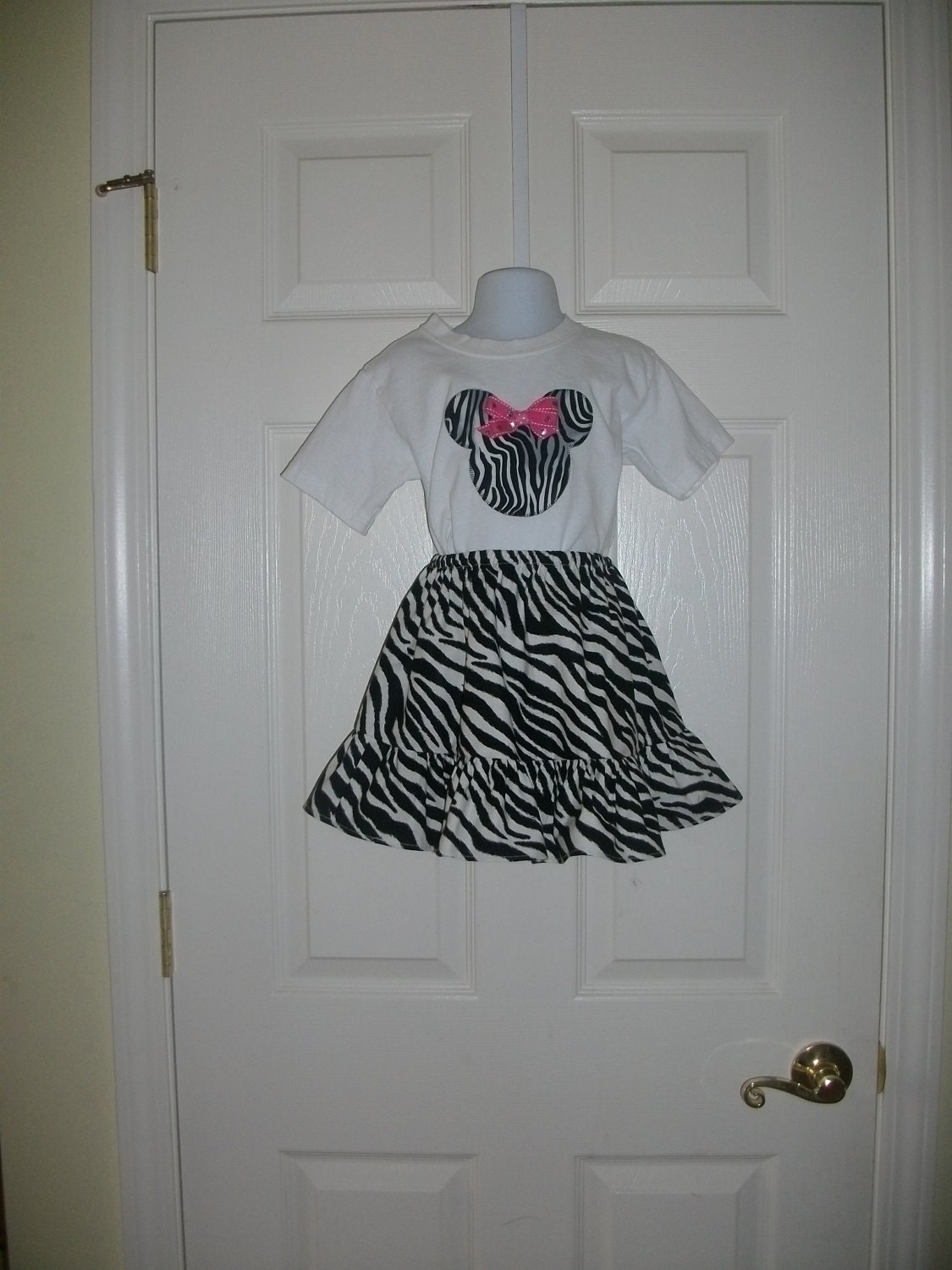 Minnie Mouse,2pc Dress,Zebra,Size 2T