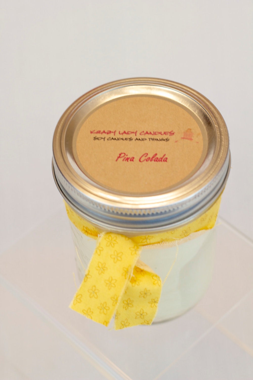 16 oz Mason Jar Soy Candle-Pina Colada