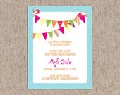 Custom Listing for nhteach - Birdie Bunting - Bird and Pennant Birthday Party Suite