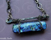 Mystic Treasure Fused Glass and Silver Necklace