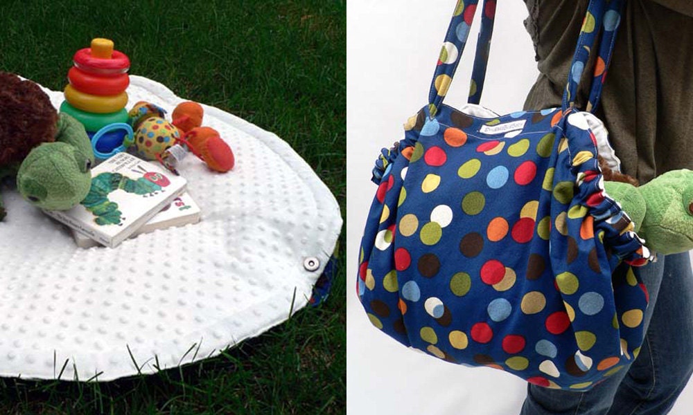 Custom Playmat Purse (Diaper Bag Complement) - You Pick the Fabric