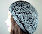 Slouchy Beret, Tam in Slate Gray