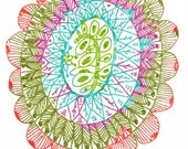 Headdress - Gocco print