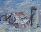 Drifting Snow original oil painting