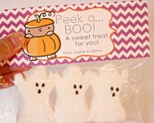 Peek a BOO Treat Bag Tags: Child Halloween - Printable PDF