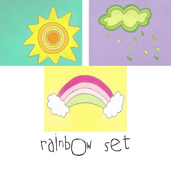 Rainbow Set - Set of 3 8x10 PRINTS
