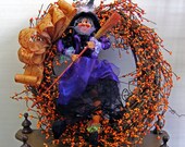 Friendly Witch Halloween Wreath