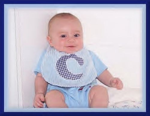 Boutique Baby Personalized Monogram Bib with any 1 letter of your choosing and many colors available