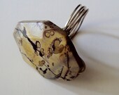Large Earthstone Ring in Sterling Silver
