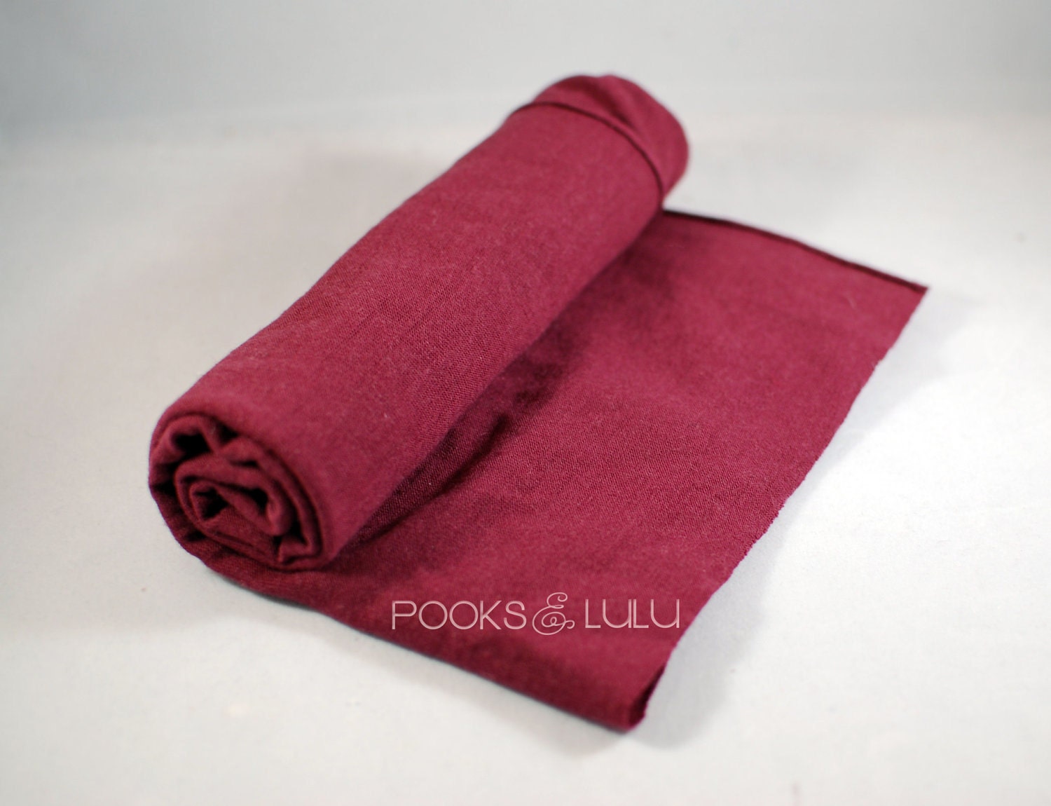 Newborn Photography Prop - SWADDLE WRAP - Cranberry Knit Fabric