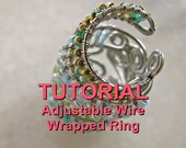 TUTORIAL- Adjustable Wire Wrapped Ring (Seed Beads) PDF