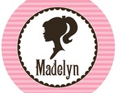 Personalized Barbie Fashion Melamine Plate