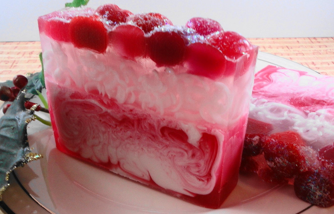 Soap - Frosted Cranberry Soap - All Natural Glycerin Soap - Handcrafted Soap