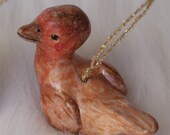BIRD CHRISTMAS TREE - One of a Kind Hand Sculpted & Painted Ceramic Figurine