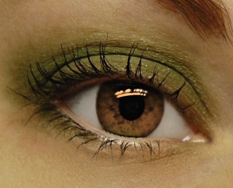 Moss Green Eyeshadow - DRYAD Mineral Eye Shadow MINI - Olive Green Mineral Pigment / Eye Liner - 3 gram Jar