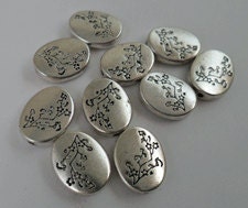 10 Tibetan Silver spacer beads