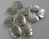 10 Tibetan Silver spacer beads