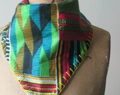 Reversible Kente Bandana Bib-Toddler size