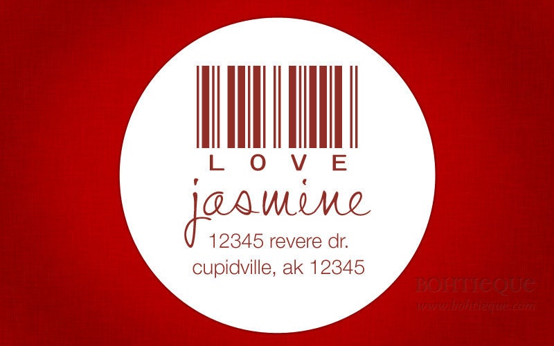 Wedding Favor Labels, Address Labels - Love Code