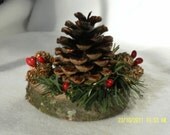 Rustic Christmas Pine Cone Decoration