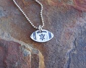 Amador Valley Silver Football charm necklace