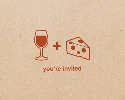 20 Wine and Cheese Party Invitations, Free Customization