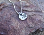 Amador Valley Silver basketball pendant 2mm chain