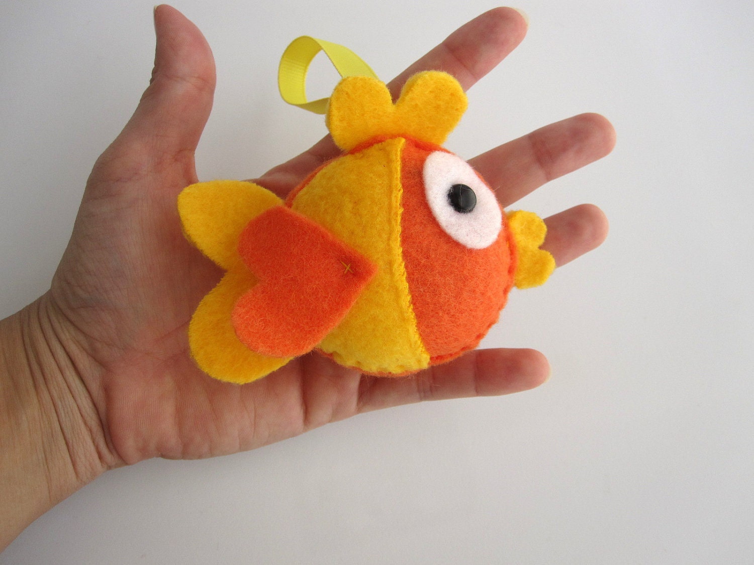 Fish Christmas Ornament, Felt Holiday Favor - FREE SHIPPING