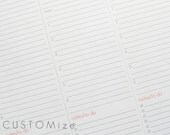 hourly timed two pages per week layout A5 half letter size PLANNER 12 month ( C U S T O M I Z E )