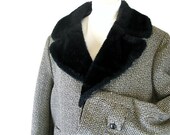 Mens Vintage Furlined Wool Coat Size 42