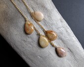 Moroccan Agate and 14k Gold Filled Chain Necklace