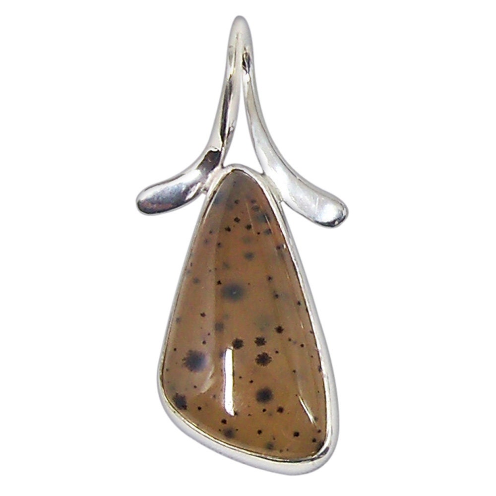 Montana Agate and Sterling Silver Pendant  pmntf1908