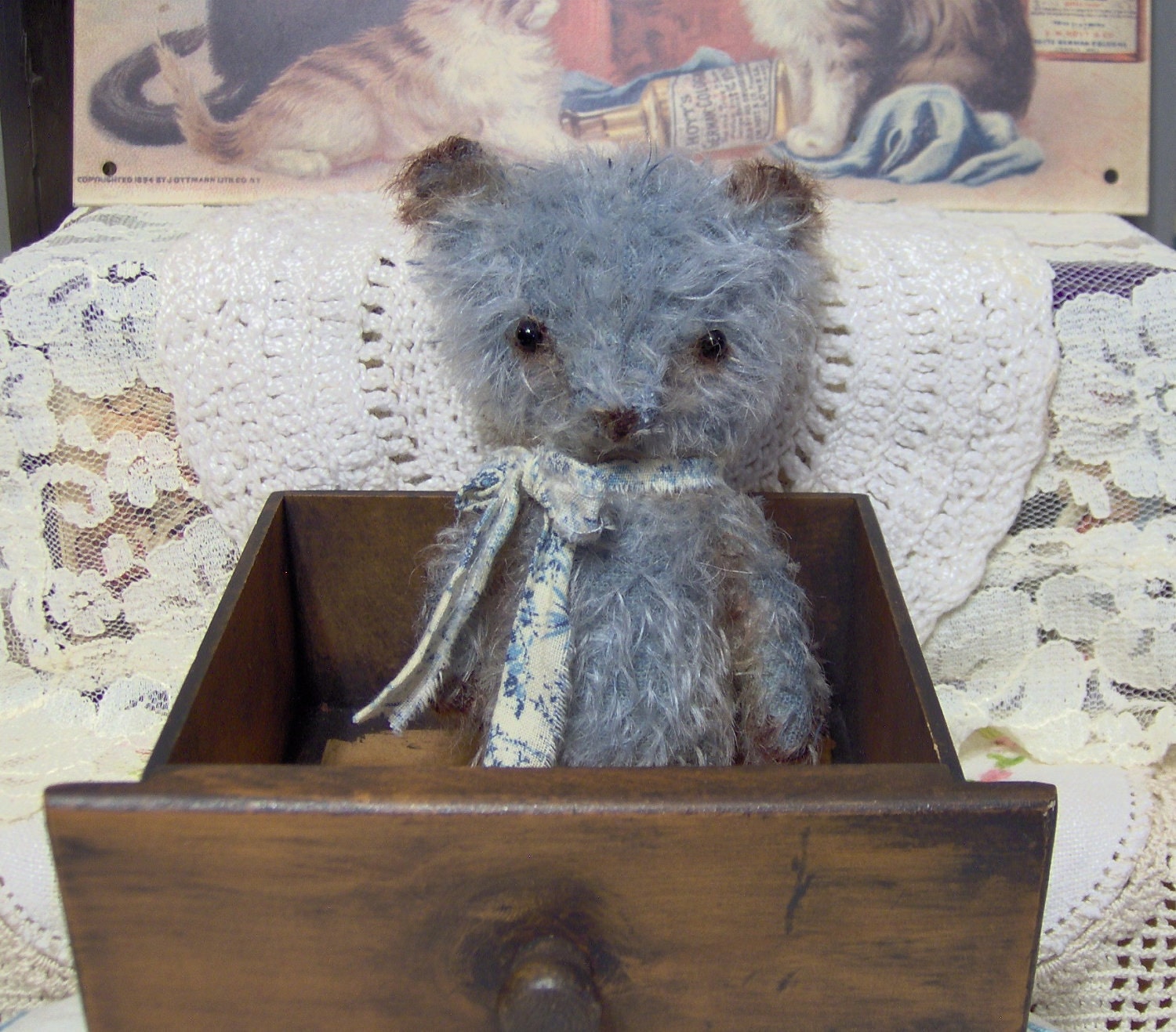Mini Mohair Bear Vintage StyleTeddy Jacob E Pattern