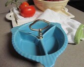 Vintage 60's Triple Divided Nut or Candy  Dish