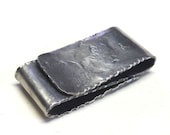 Stainless Steel Double Sided Money Clip--- S Shape Antique Finish with Pleated Edges