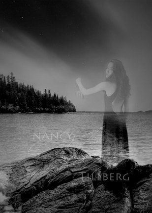 8X10 'Waiting.'  HDR B&W ghost photo. Time Stamp Collection.